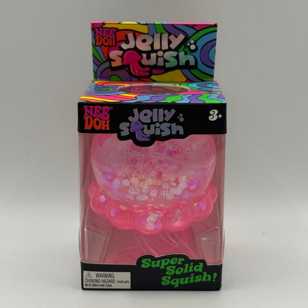 Schylling - NeeDoh Jelly Squish: Pink *AUTHENTIC* Sensory
Squeeze Fidget Toy
